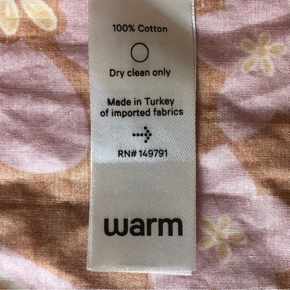 Warm Sierra Sleeveless Orange Pink Floral Cotton Tiered Midi Dress 2 - Picture 8 of 11